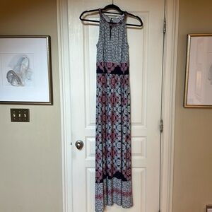 Wisp, navy and pink maxi dress, size 6